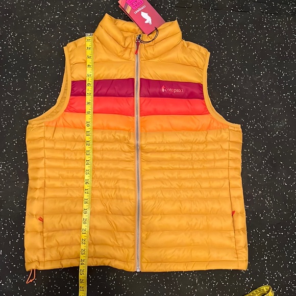 Cotopaxi Fuego Down Vest “Amber Stripes” women’s XL NWT - Picture 11 of 12